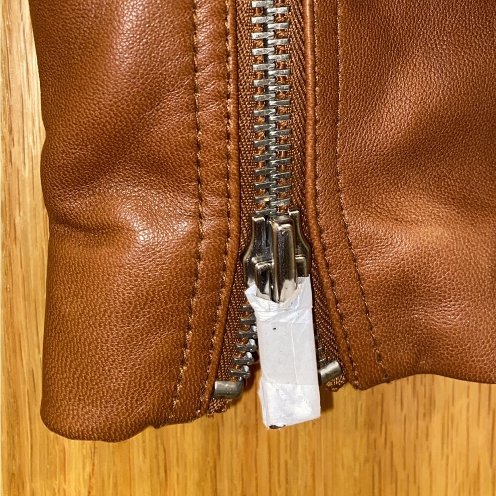 REISS Blair Leather Biker Jacket - Picture 4 of 12